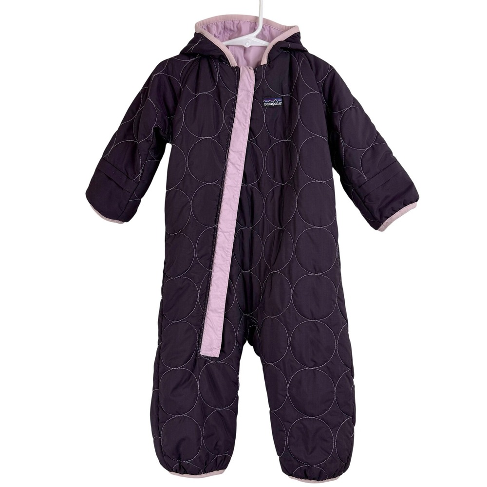 Patagonia Reversible PUFF BALL Bunting INSULATED Snowsuit BABY 12-18‎ MO SNOW